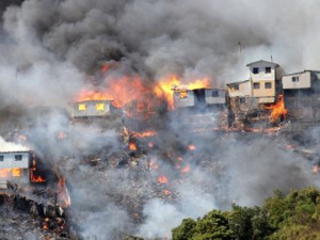 Luego del incendio en valparaíso Luego del incendio en valparaíso